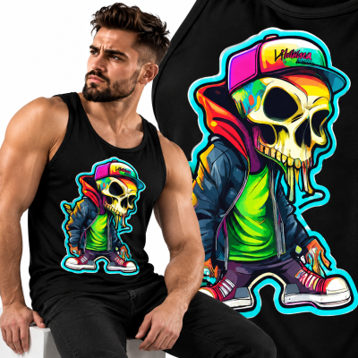 TANK TOP  HORROR SKULL ONE